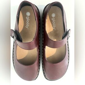 GLOLILY Women's Size 9 Burgundy Mary
Jane Casual Shoes Slip Resistant